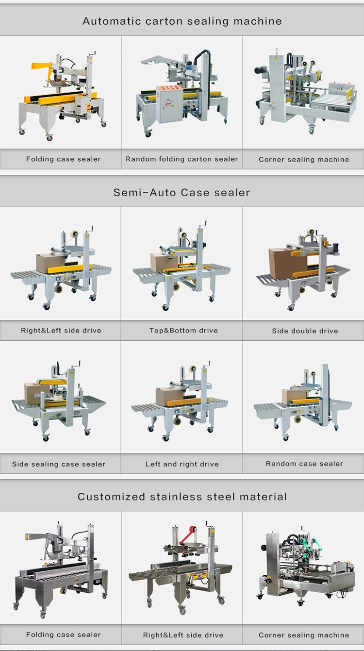 Automatic Top and Bottom Tape/Taping Flap Folding Carton/Box/ Case Sealer /Carton Sealing Machine for Packing /Packaging