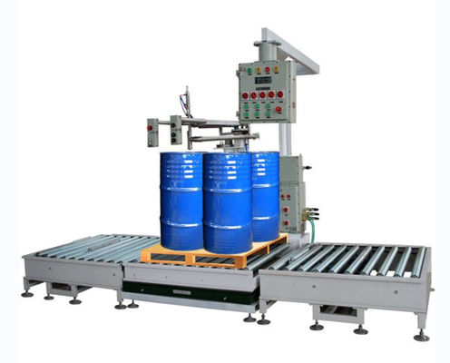 Quality  Auto 1000L Container IBC Filling Equipment Weighing With Roller Conveyor factory
